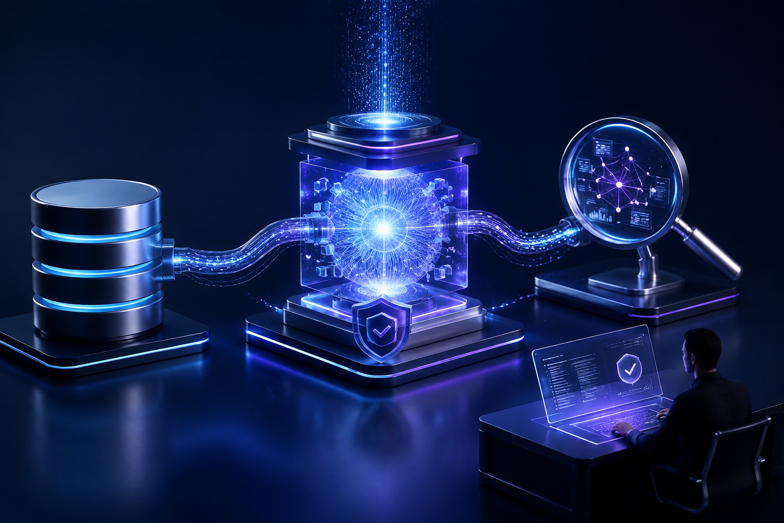 AI-Powered Data Automation concept illustration